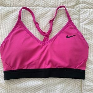 Pink nike sports bra